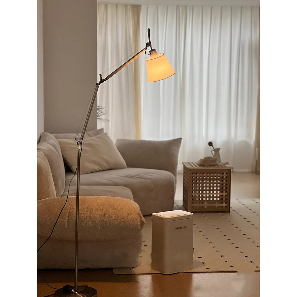 Artemide Floor Lamp | Luxury Cantilevered Aluminum & Parchment Standing Light