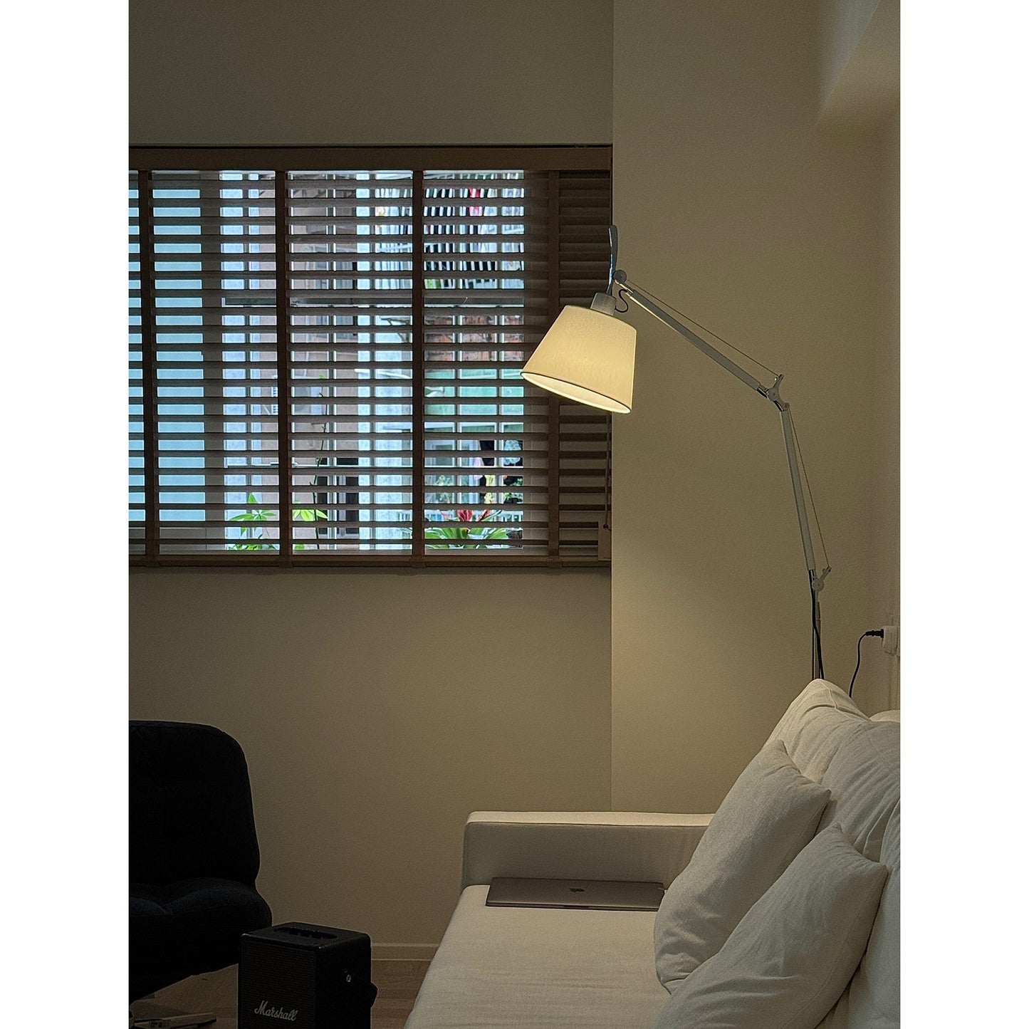 Artemide Floor Lamp | Luxury Cantilevered Aluminum & Parchment Standing Light