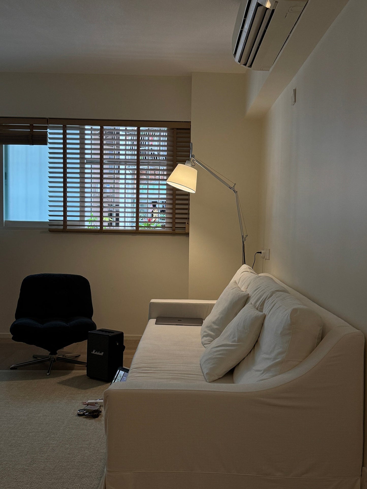 Artemide Floor Lamp | Luxury Cantilevered Aluminum & Parchment Standing Light
