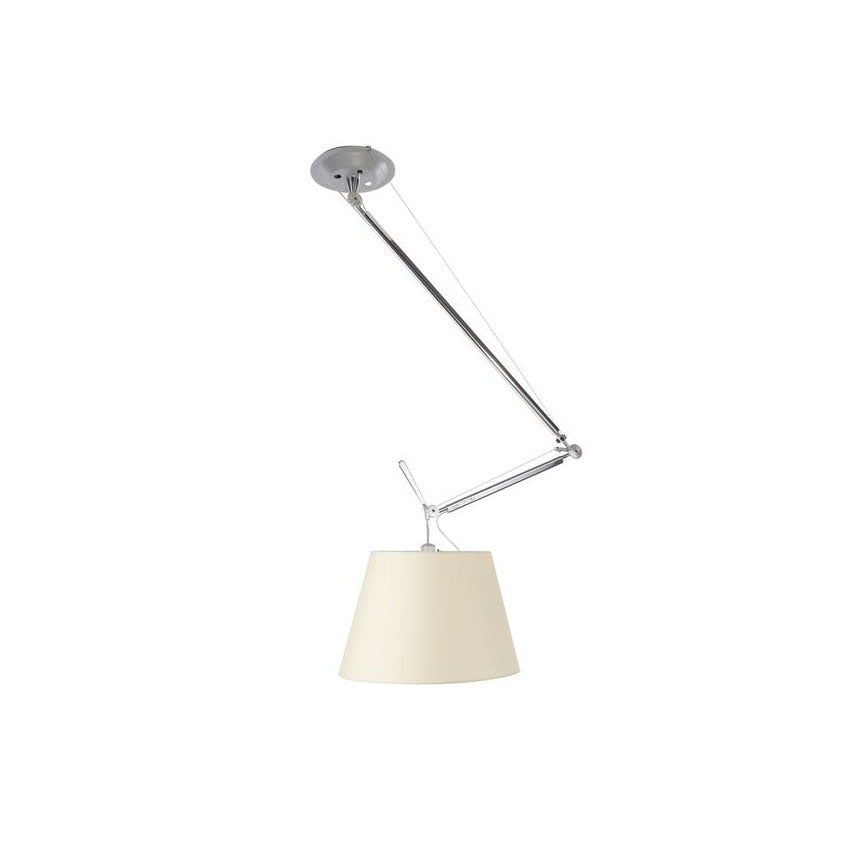 Costanza Pendant Lamp – Architectural Aluminum Suspended Light with Parchment Shade