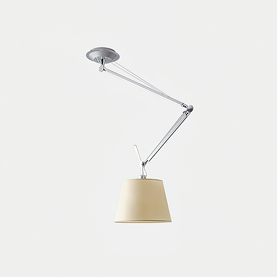 Costanza Pendant Lamp – Architectural Aluminum Suspended Light with Parchment Shade