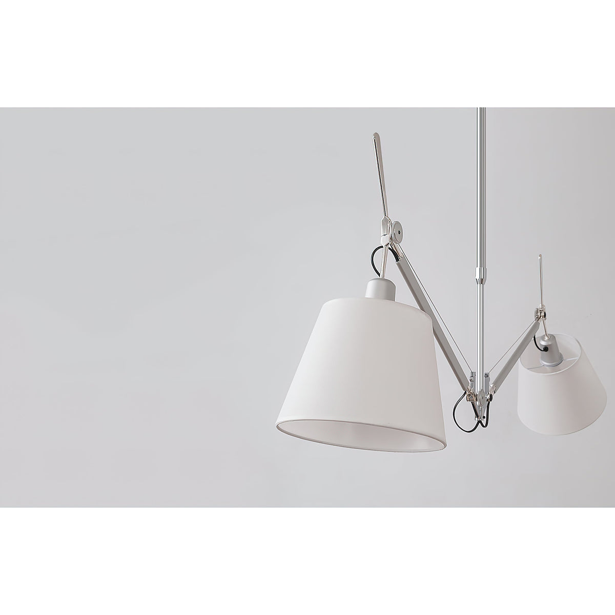 Costanza Pendant Lamp – Architectural Aluminum Suspended Light with Parchment Shade