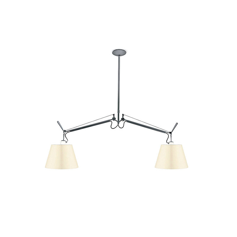 Costanza Pendant Lamp – Architectural Aluminum Suspended Light with Parchment Shade