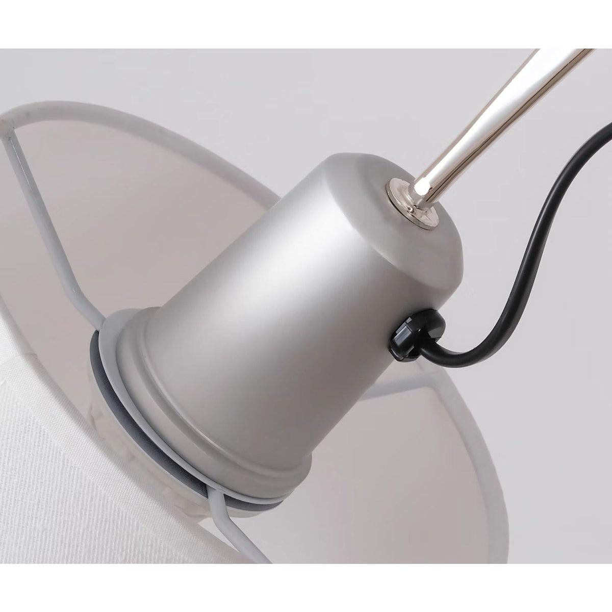 Costanza Pendant Lamp – Architectural Aluminum Suspended Light with Parchment Shade