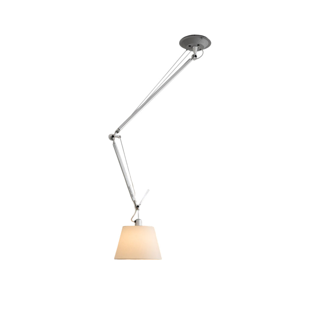 Costanza Pendant Lamp – Architectural Aluminum Suspended Light with Parchment Shade
