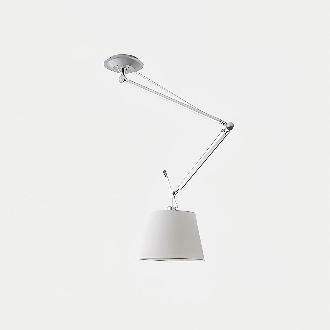 Costanza Pendant Lamp – Architectural Aluminum Suspended Light with Parchment Shade