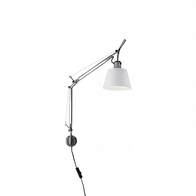 Artemide Plug-in Wall Lamp | Luxury Cantilevered Aluminum & Fabric Sconce