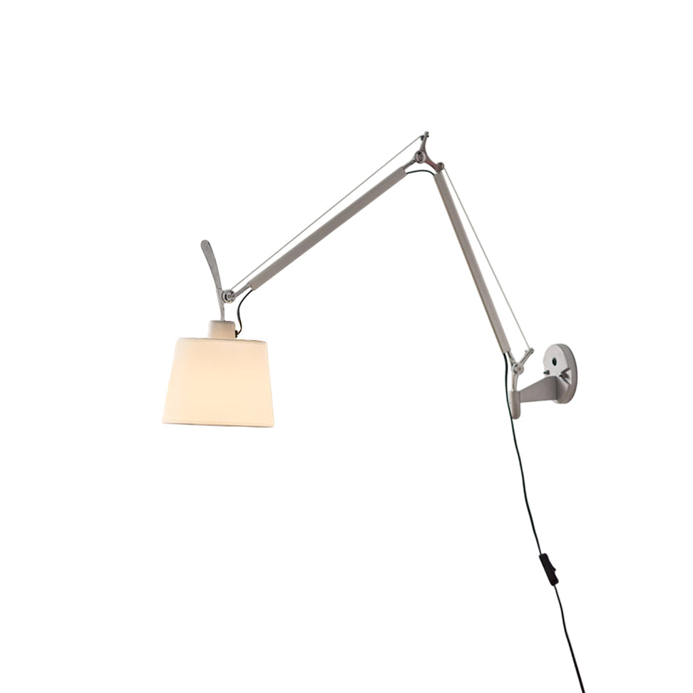 Artemide Plug-in Wall Lamp | Luxury Cantilevered Aluminum & Fabric Sconce