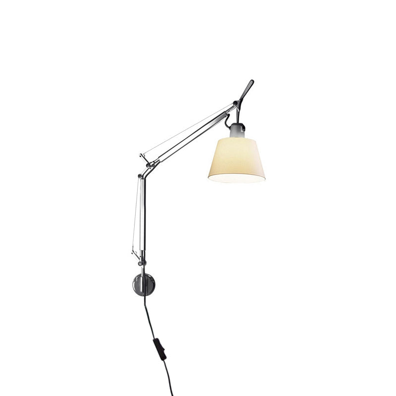 Artemide Plug-in Wall Lamp | Luxury Cantilevered Aluminum & Fabric Sconce