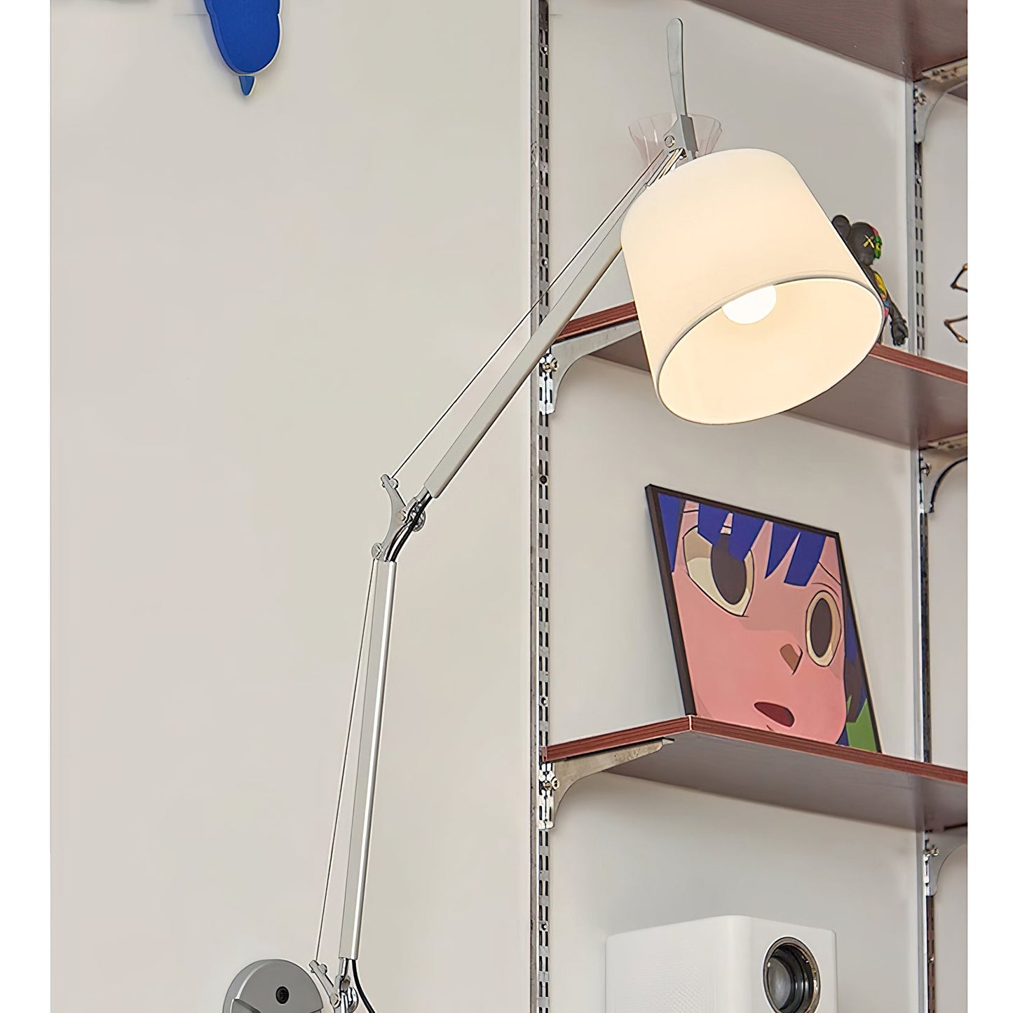Artemide Plug-in Wall Lamp | Luxury Cantilevered Aluminum & Fabric Sconce