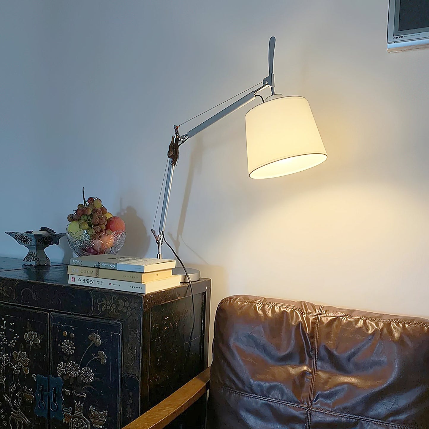 Artemide Table Lamp | Luxury Slanted Aluminum & Fabric Shade Desk Light