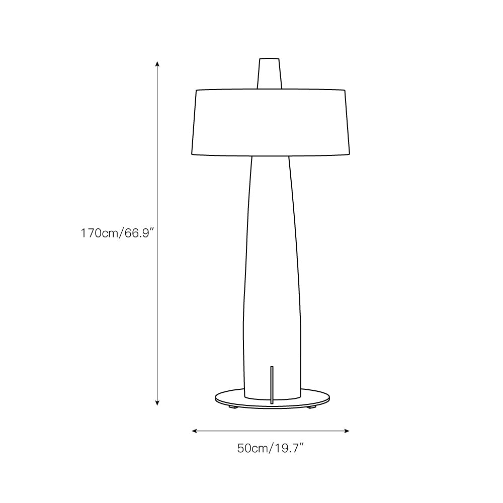 Arteriors Truxton Floor Lamp | Luxury 67-Inch Iron & Linen Drum Shade Light
