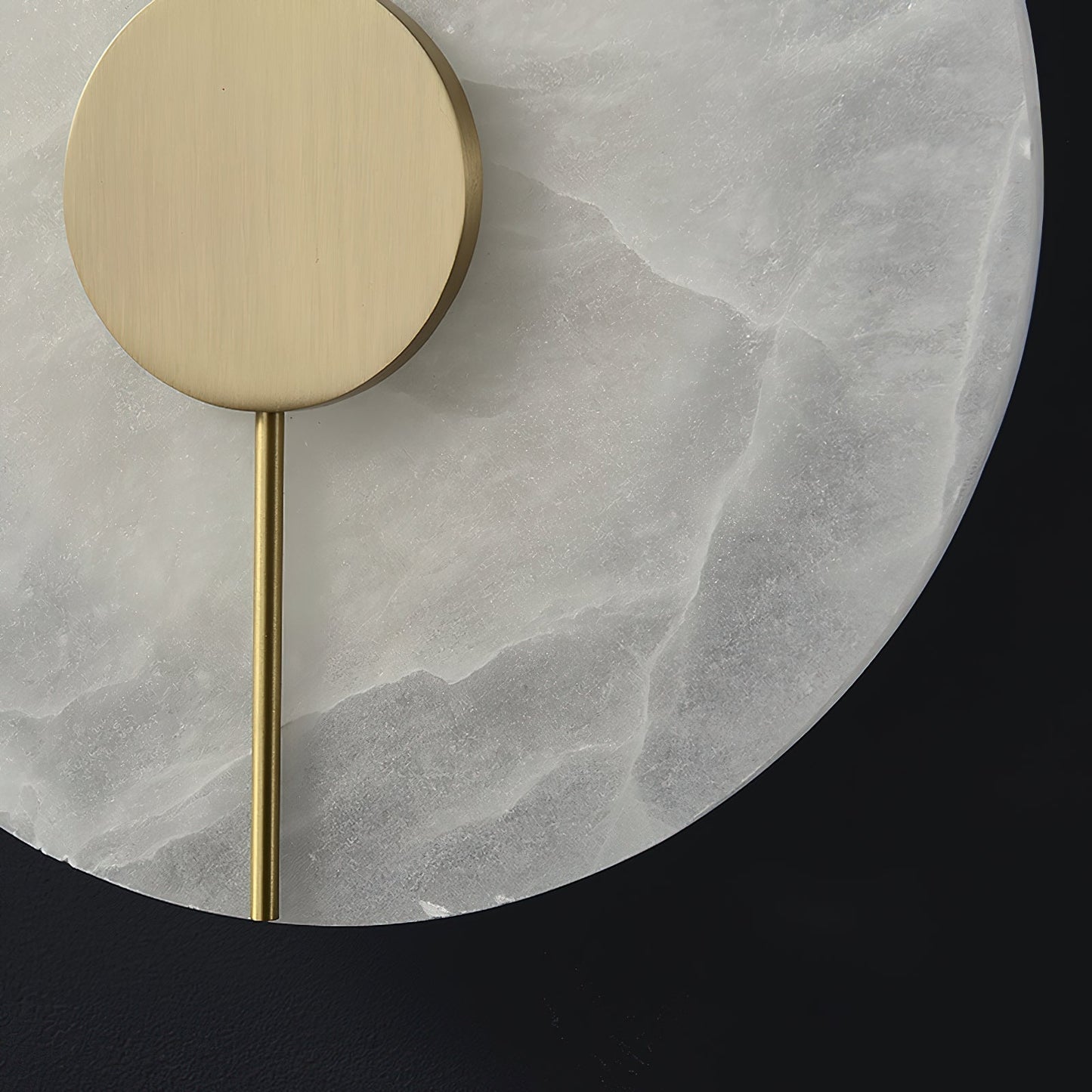 Artistic Alabaster Wall Lamp | Luxury 17-Inch Slim Brass & Stone Sconce