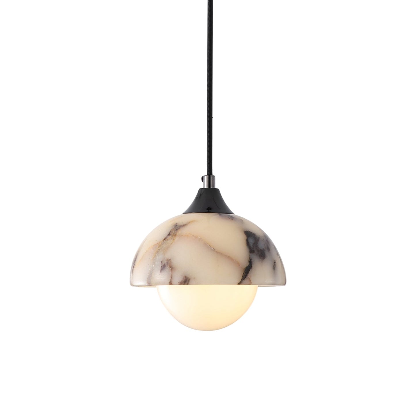 Artome Marble Pendant Lamp | Luxury Bulgari Purple & White Stone Light