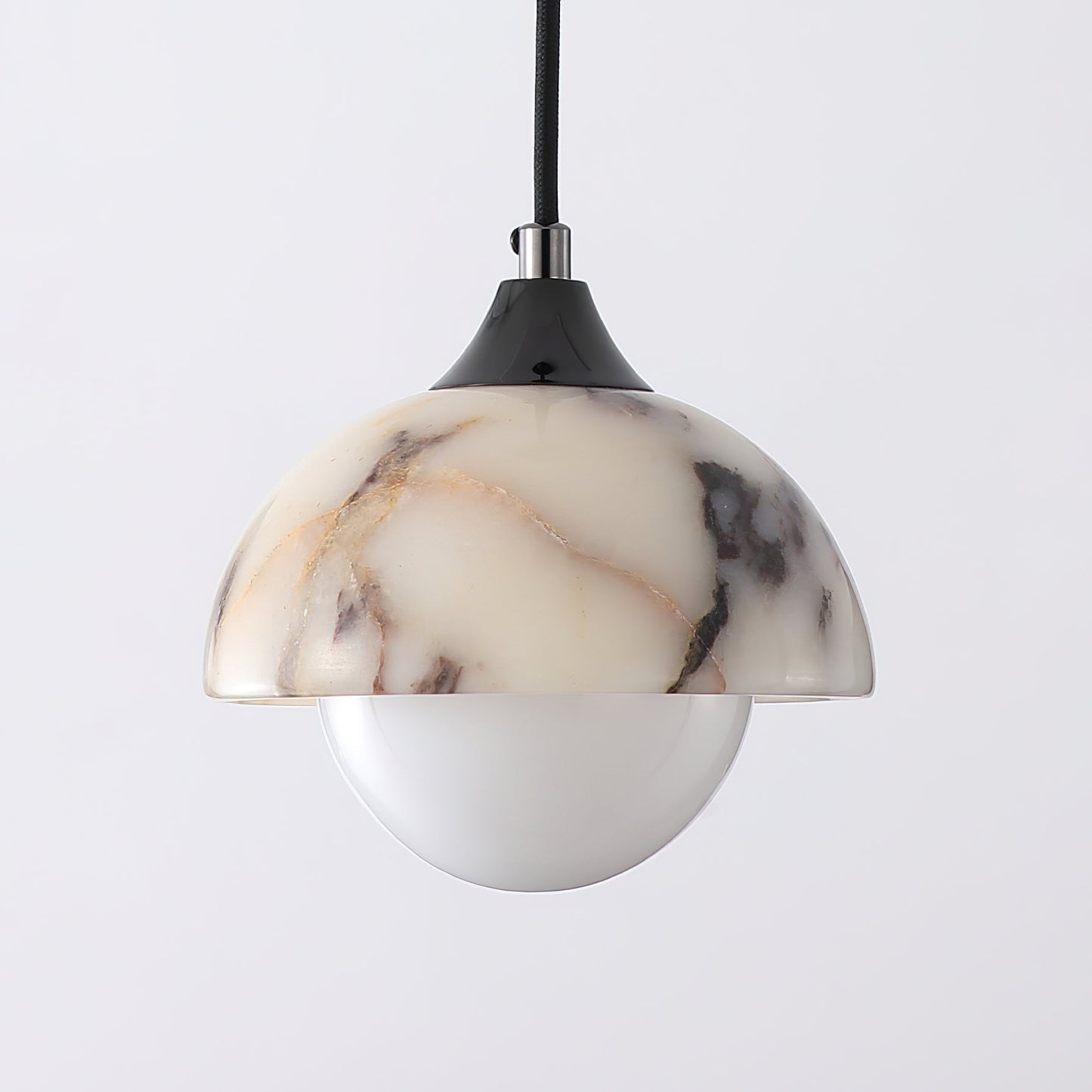 Artome Marble Pendant Lamp | Luxury Bulgari Purple & White Stone Light