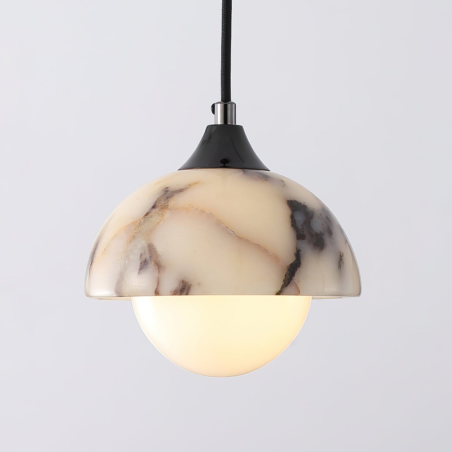 Artome Marble Pendant Lamp | Luxury Bulgari Purple & White Stone Light