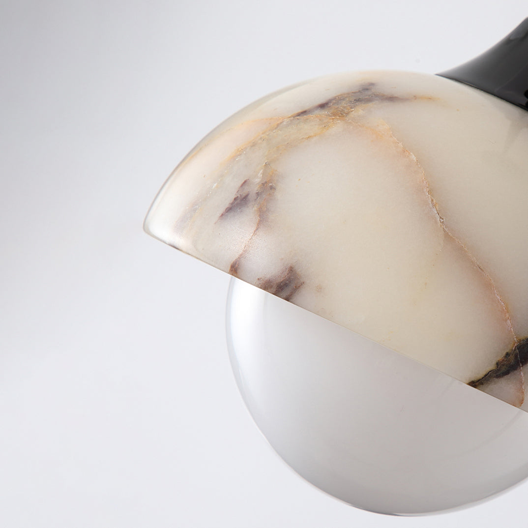 Artome Marble Pendant Lamp | Luxury Bulgari Purple & White Stone Light