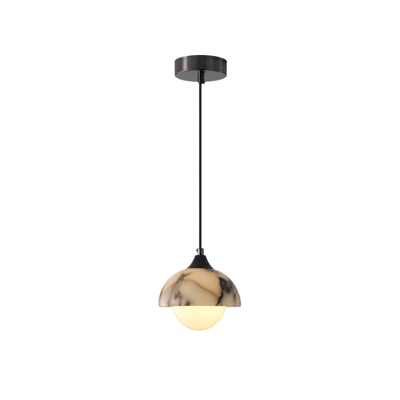 Artome Marble Pendant Lamp | Luxury Bulgari Purple & White Stone Light