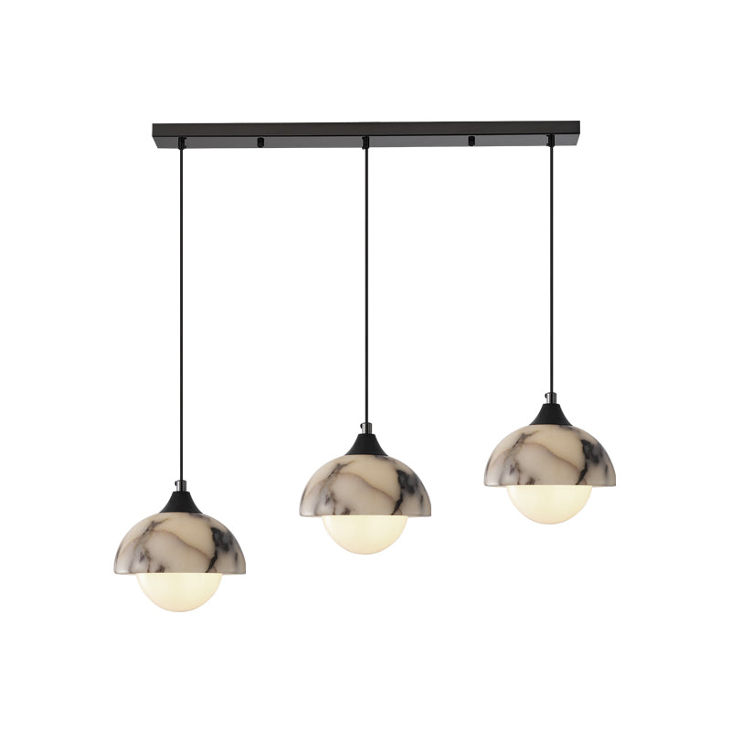 Artome Marble Pendant Lamp | Luxury Bulgari Purple & White Stone Light