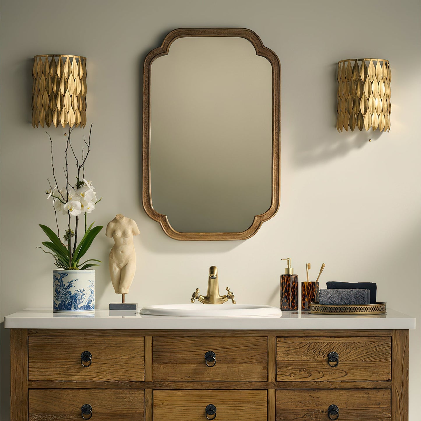 Artus Wall Lamp | Modern Minimalist Antique Gold Iron Sconce