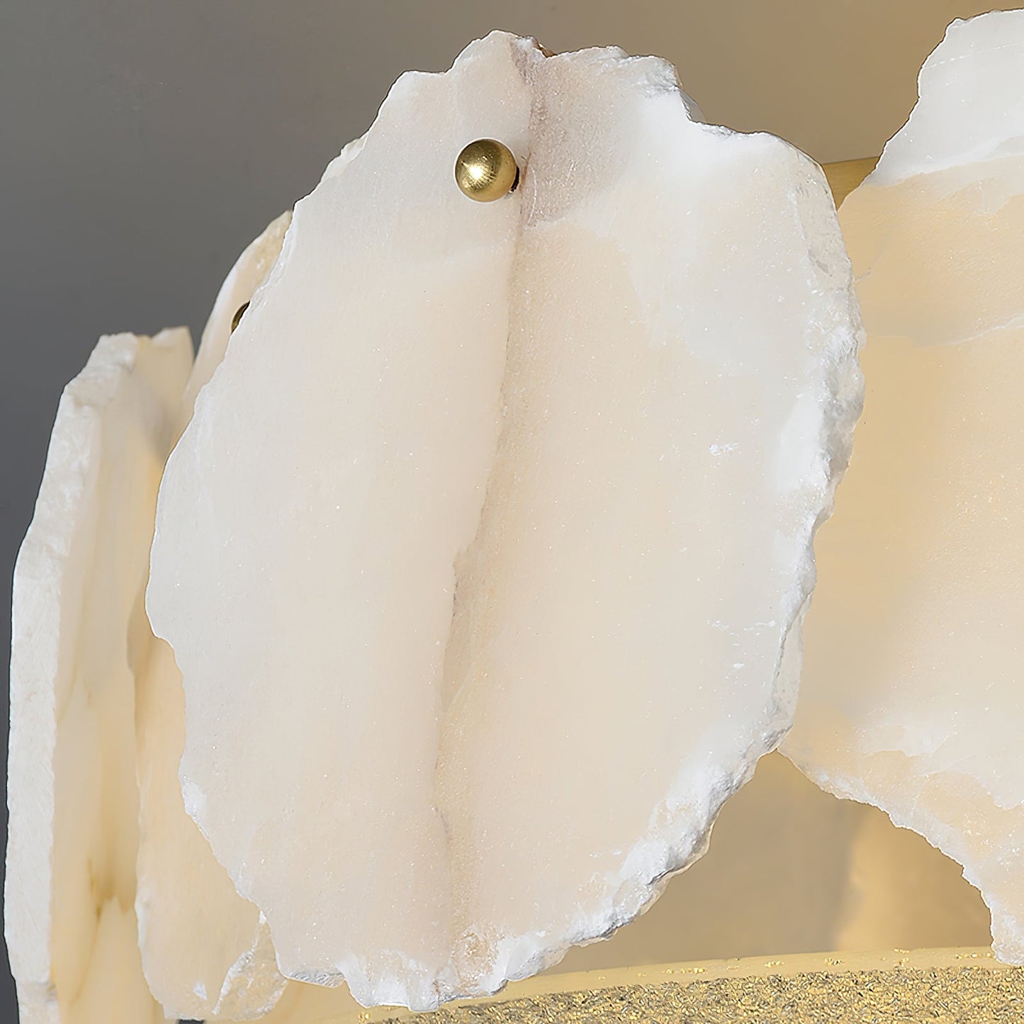 Artze Alabaster Ceiling Light | Modern Minimalist Brass & Natural Stone Flush Mount