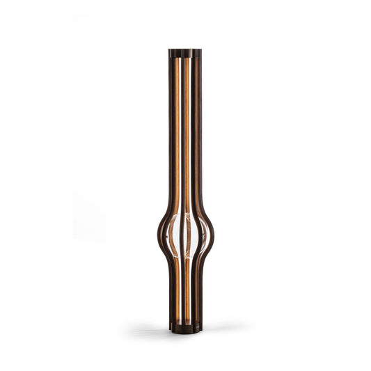 Ashaa Floor Lamp | Luxury 67-Inch Curved Aluminum & Crystal Statement Light