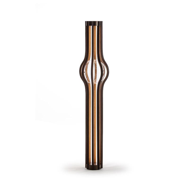 Ashaa Floor Lamp | Luxury 67-Inch Curved Aluminum & Crystal Statement Light