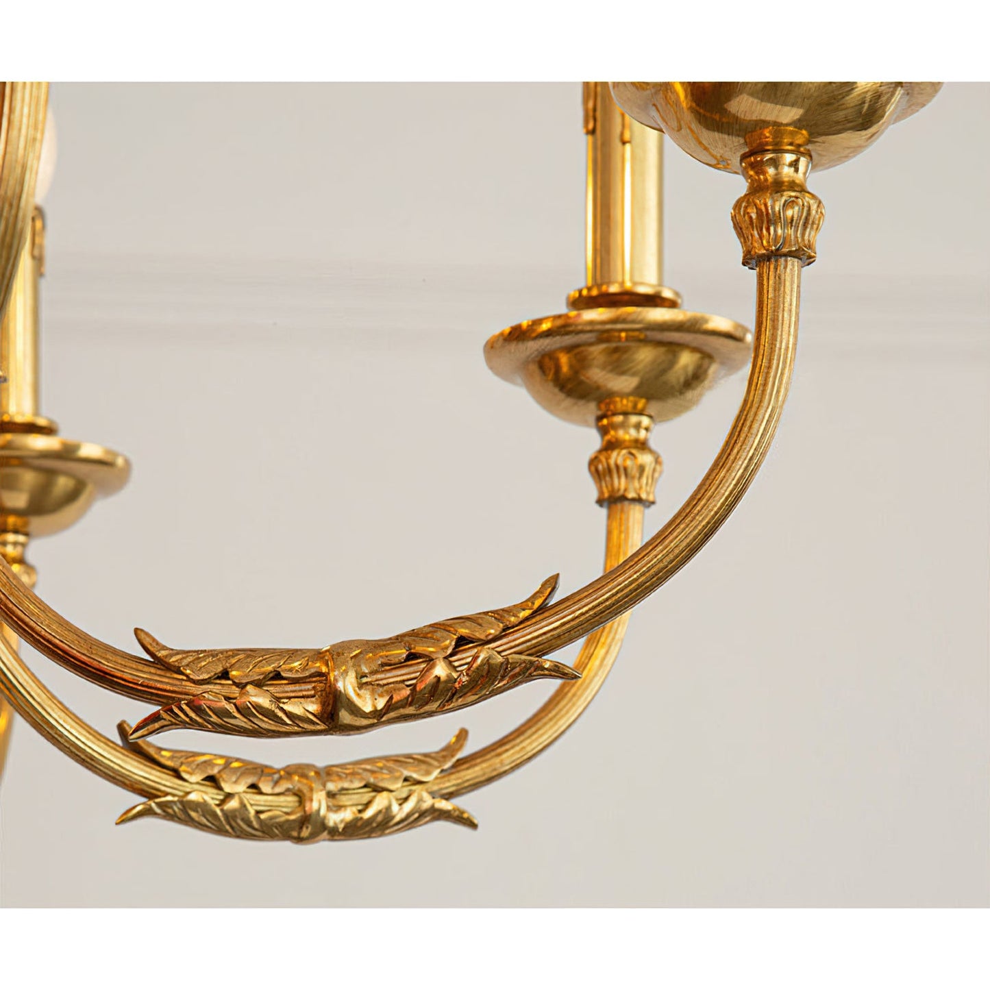 Ashford Brass Chandelier | Luxury French Provincial Glass & Brass Pendant