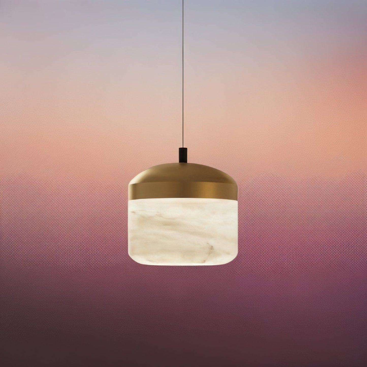 Asta Alabaster Pendant Lamp | Luxury Brass & Natural Stone Hanging Light