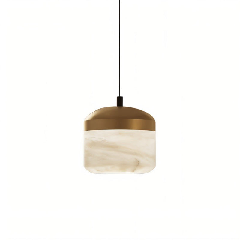 Asta Alabaster Pendant Lamp | Luxury Brass & Natural Stone Hanging Light