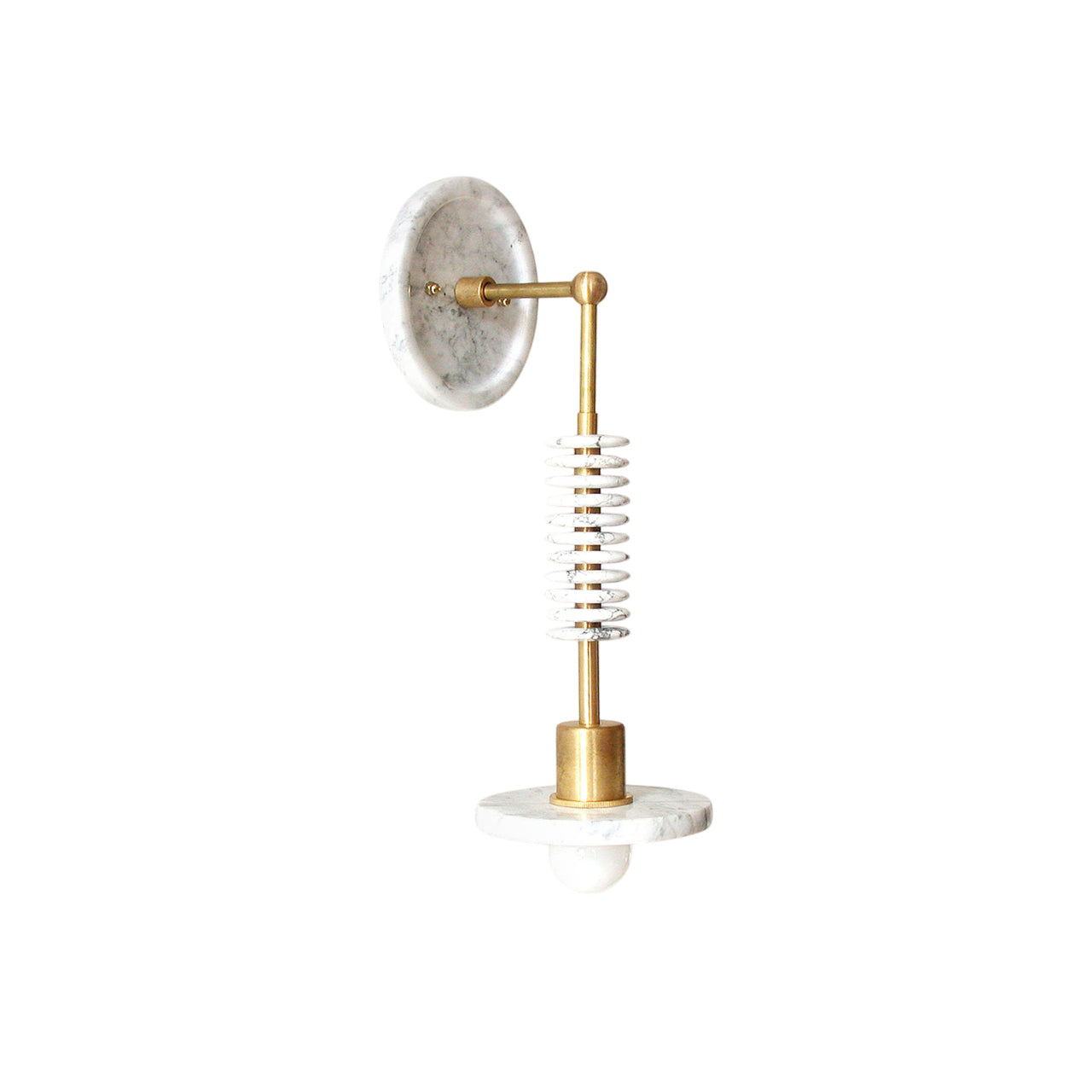 Asteria Marble Wall Lamp | Luxury Handcrafted Brass & White Stone Sconce