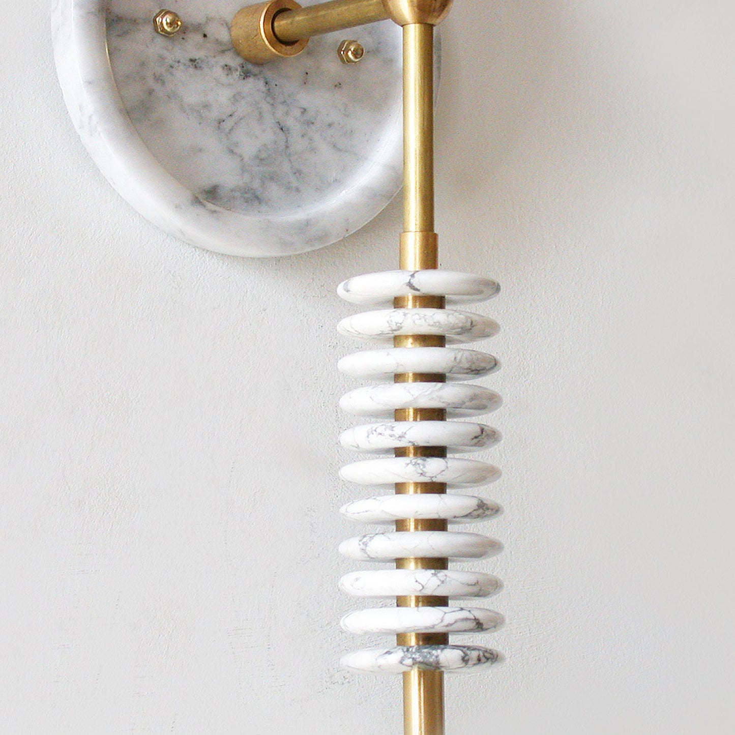 Asteria Marble Wall Lamp | Luxury Handcrafted Brass & White Stone Sconce