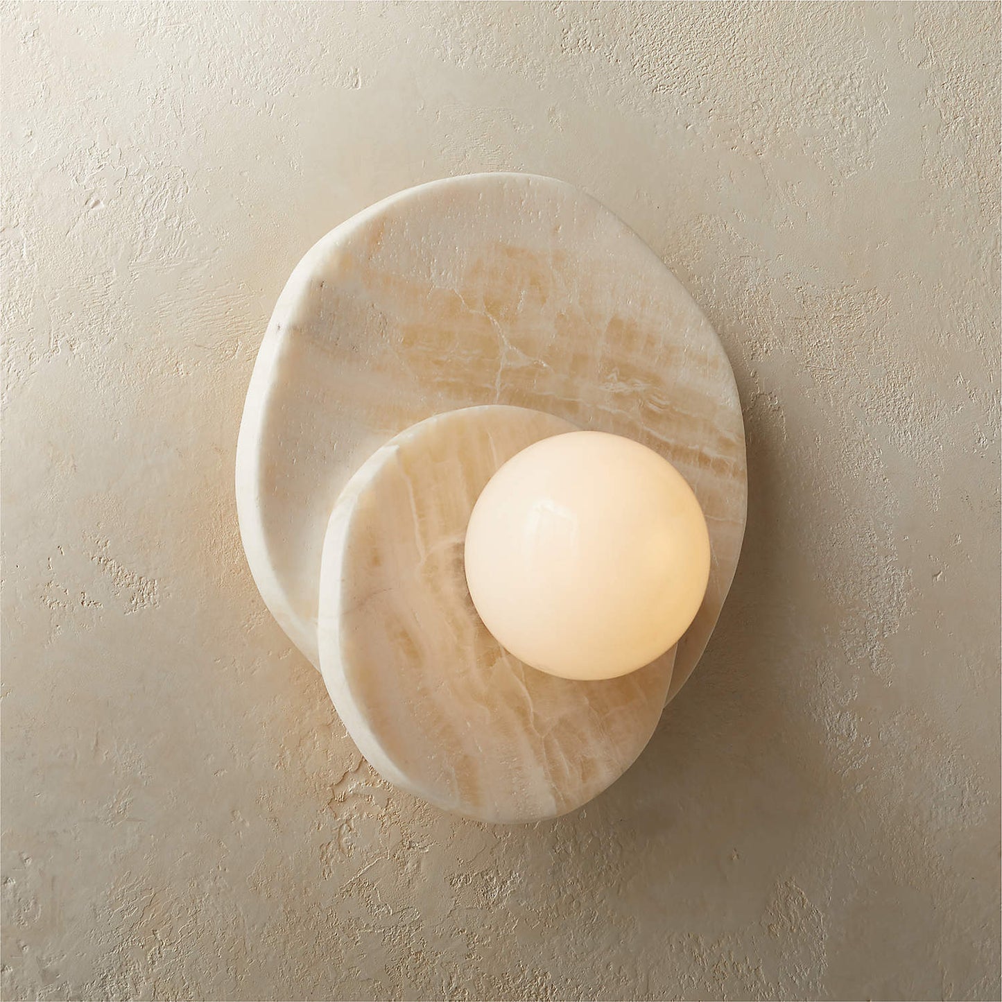 Astr Stone Wall Lamp | Luxury Layered Natural Stone & Glass Globe Sconce