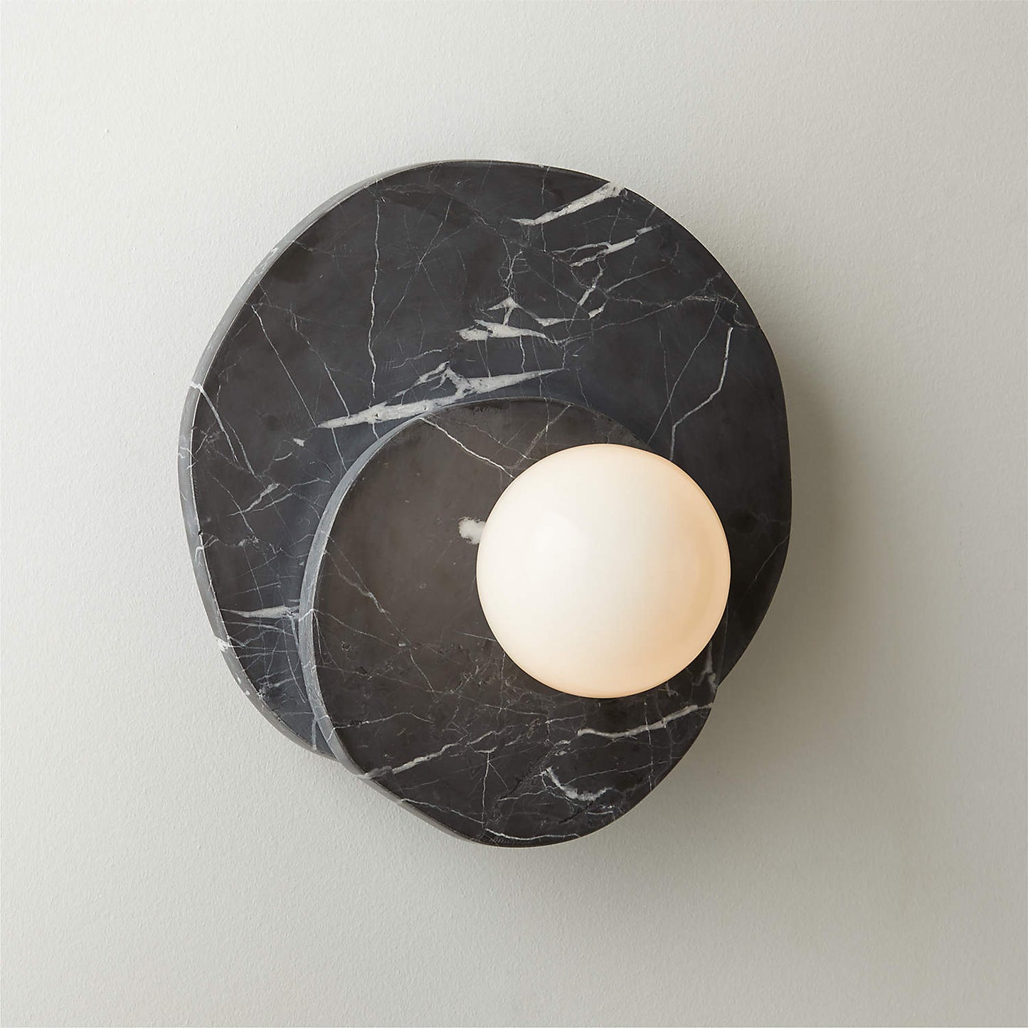 Astr Stone Wall Lamp | Luxury Layered Natural Stone & Glass Globe Sconce