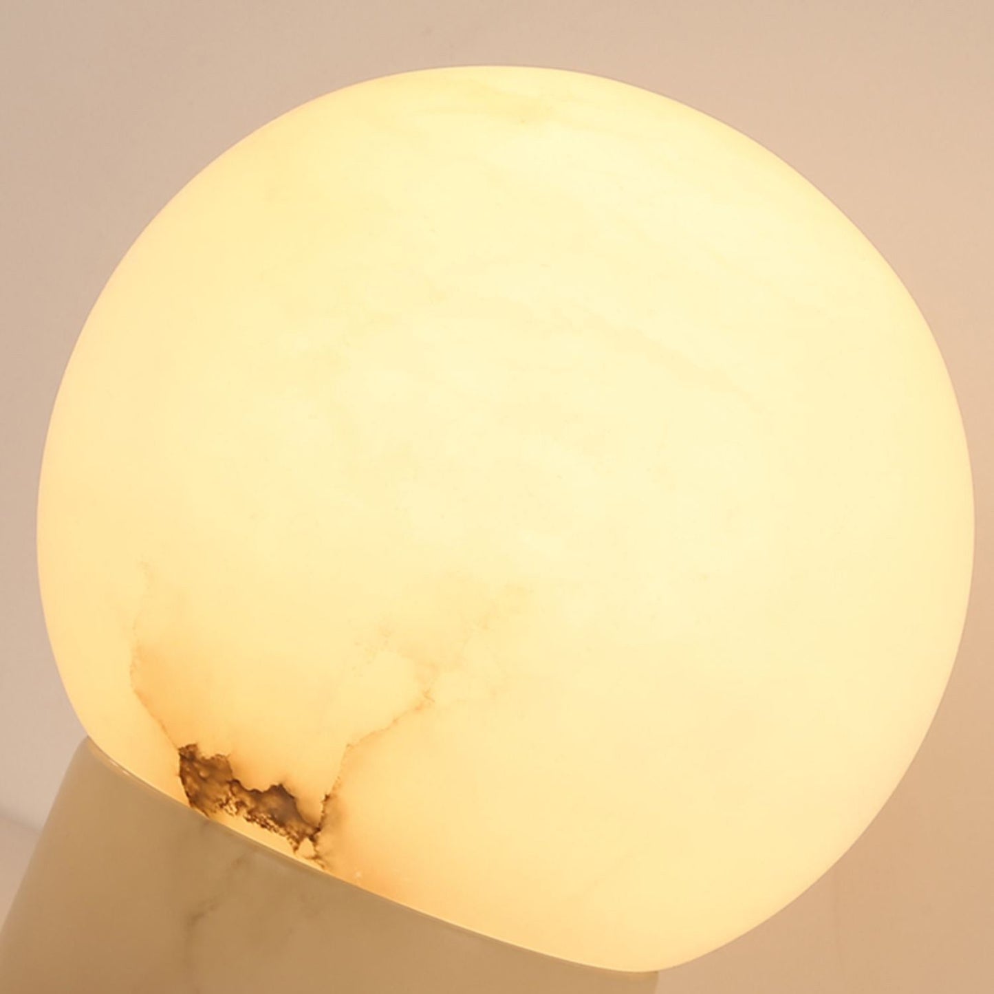 Athena Alabaster Table Lamp | Luxury Natural Stone Sphere & Cylinder Light