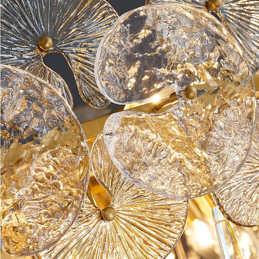 Atlas Crystal Chandelier | Modern Brass Ring & Sparkling Crystal Pendant