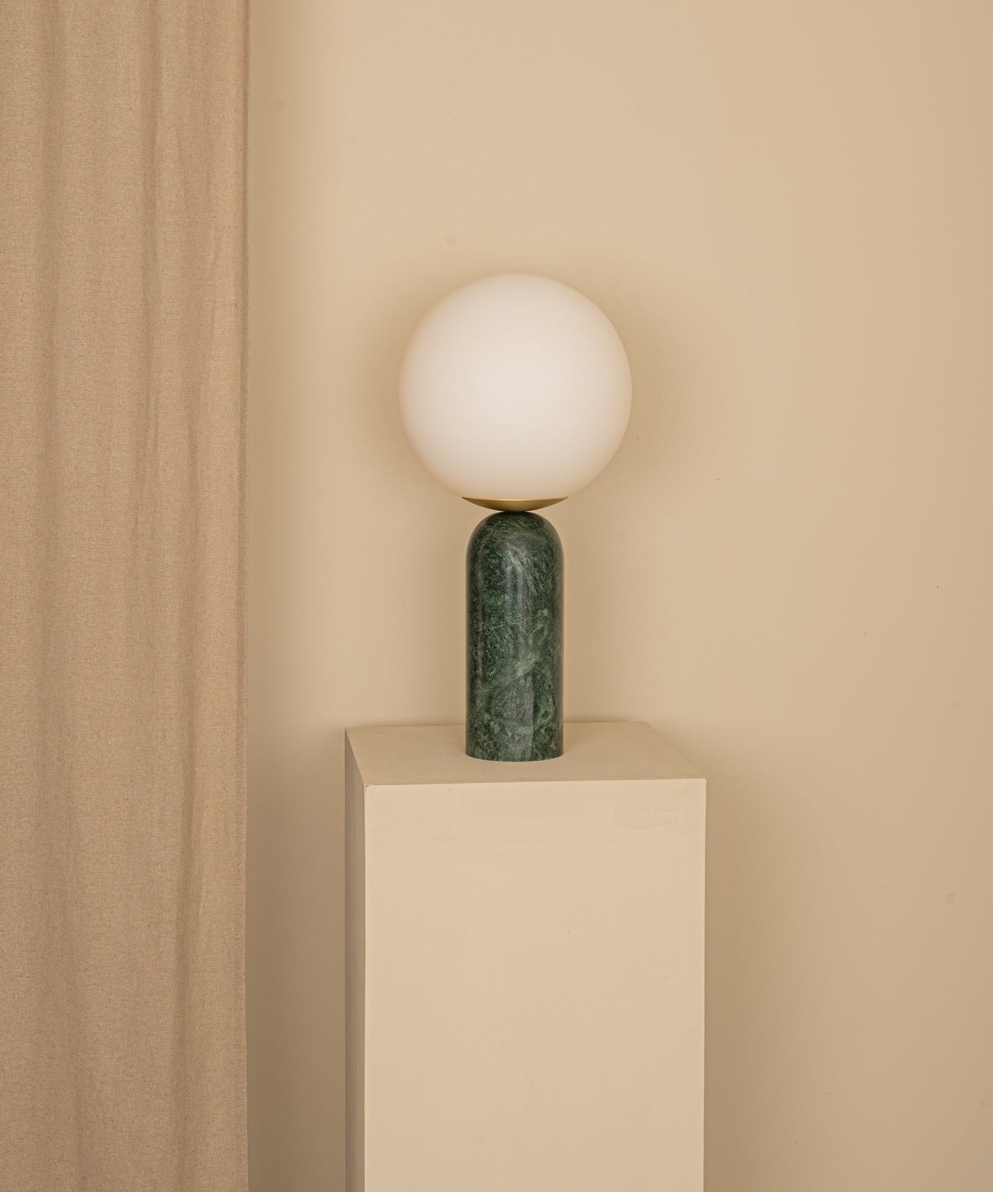Atlas Table Lamp | Luxury Sculptural Marble & Glass Globe Statement Light