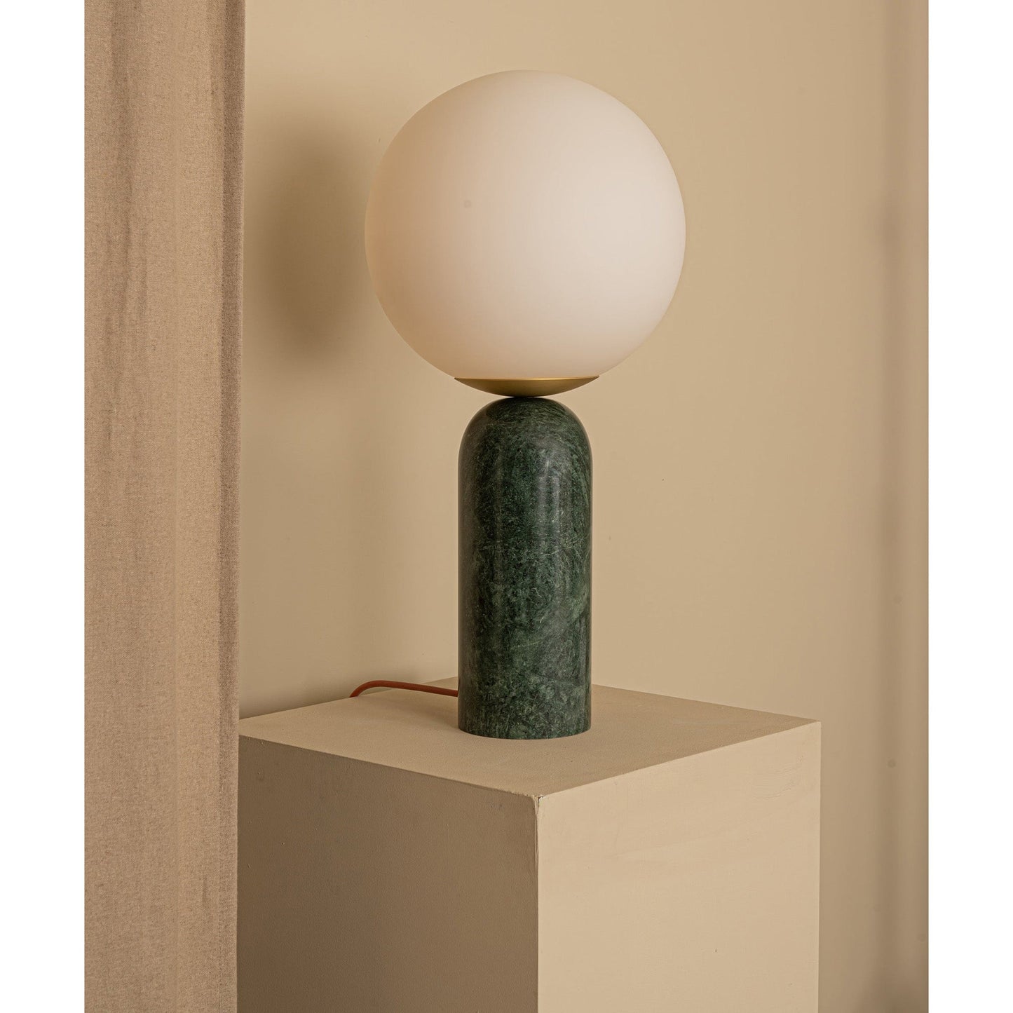 Atlas Table Lamp | Luxury Sculptural Marble & Glass Globe Statement Light