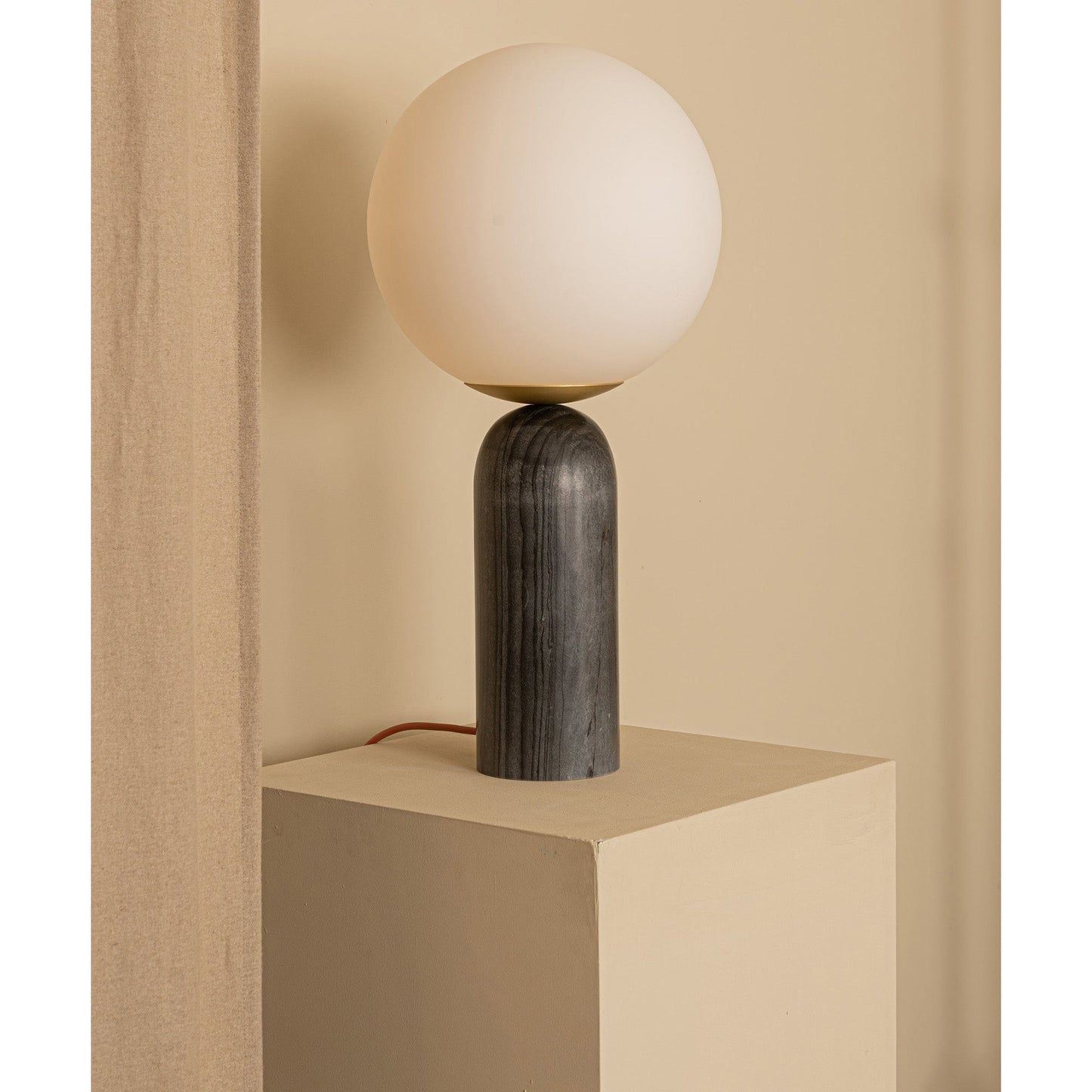 Atlas Table Lamp | Luxury Sculptural Marble & Glass Globe Statement Light