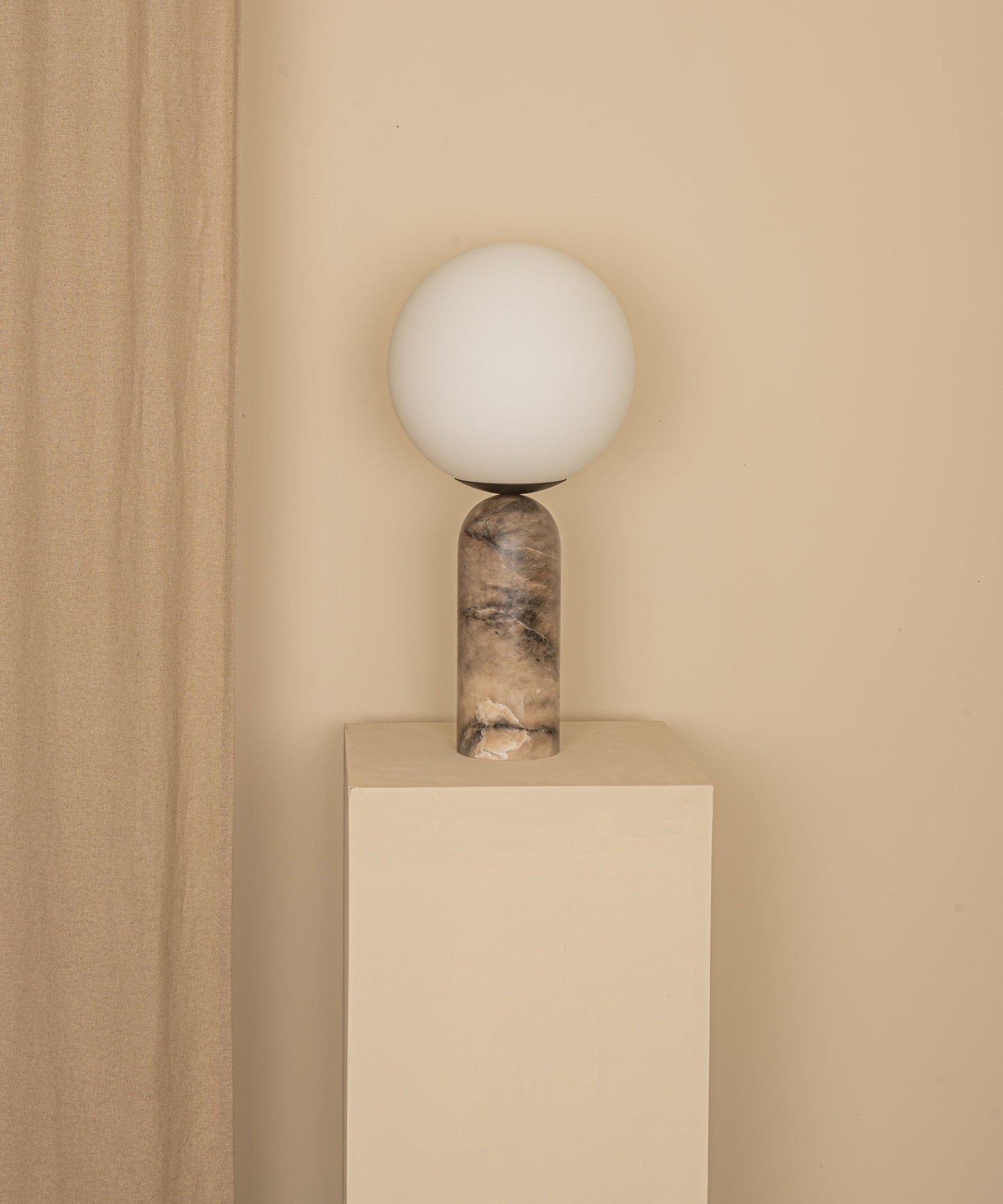 Atlas Table Lamp | Luxury Sculptural Marble & Glass Globe Statement Light