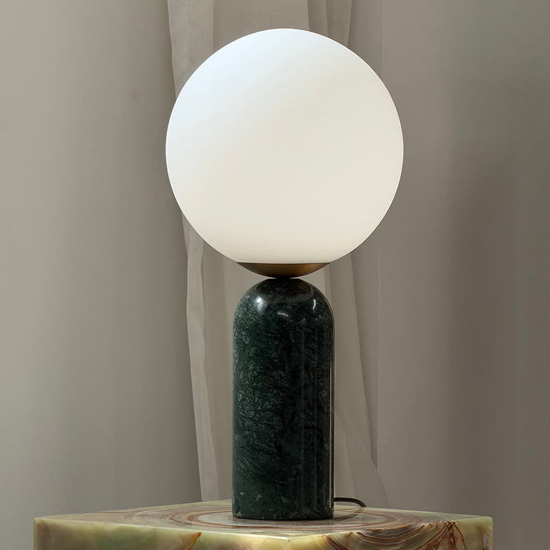 Atlas Table Lamp | Luxury Sculptural Marble & Glass Globe Statement Light
