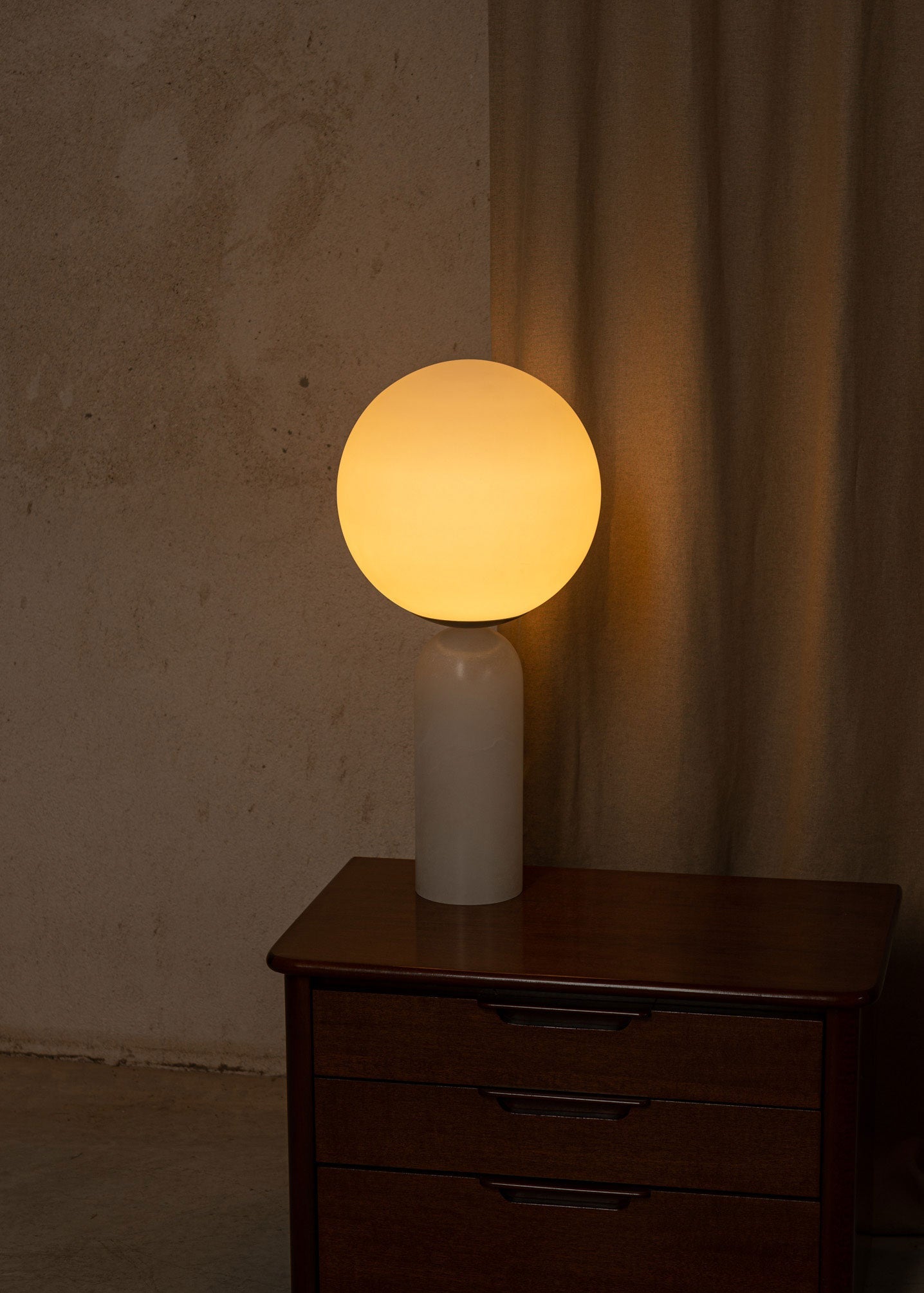Atlas Table Lamp | Luxury Sculptural Marble & Glass Globe Statement Light