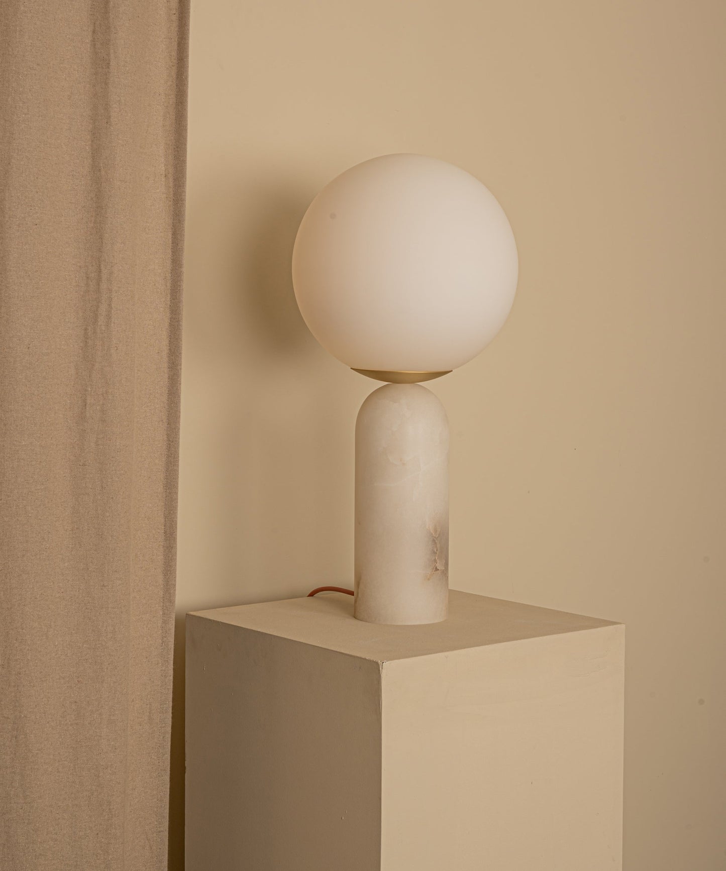 Atlas Table Lamp | Luxury Sculptural Marble & Glass Globe Statement Light