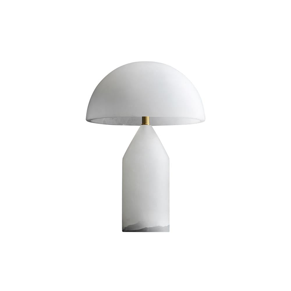 Atollo Alabaster Table Lamp | Luxury Natural Stone Dome Statement Light