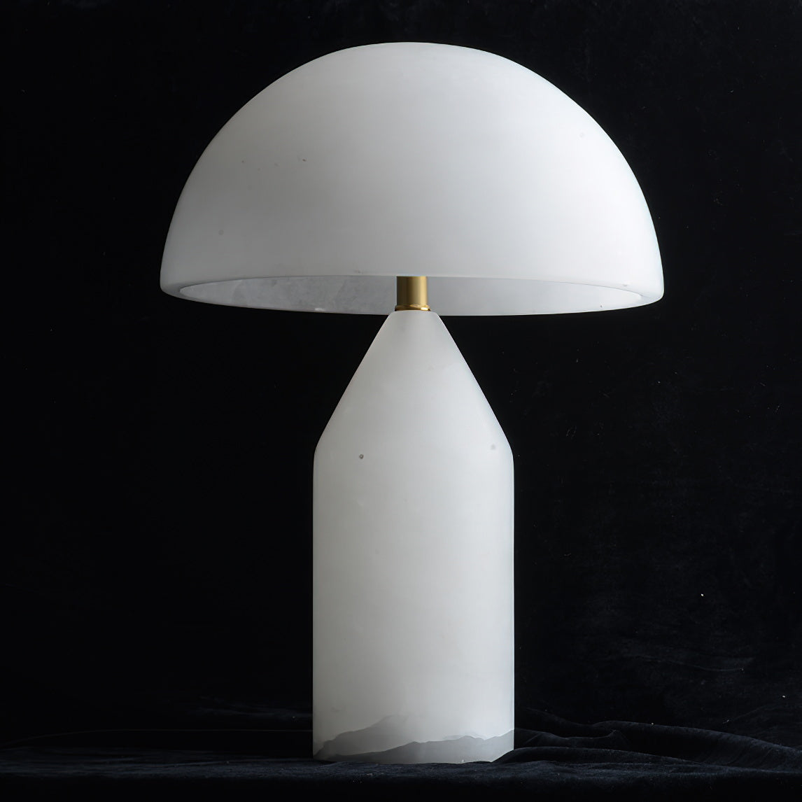 Atollo Alabaster Table Lamp | Luxury Natural Stone Dome Statement Light