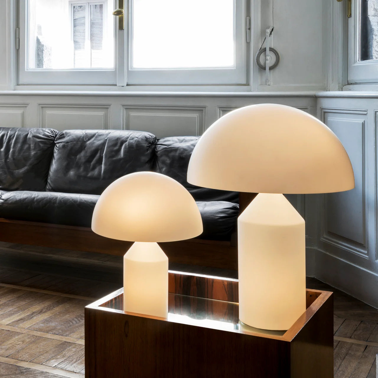 Atollo Alabaster Table Lamp | Luxury Natural Stone Dome Statement Light
