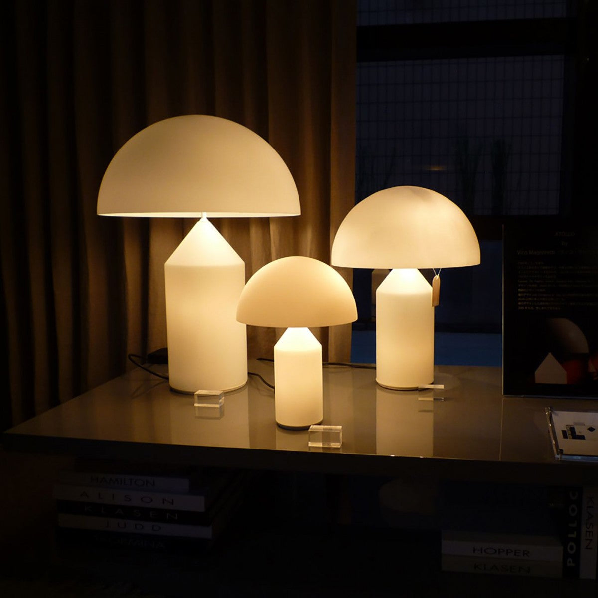 Atollo Alabaster Table Lamp | Luxury Natural Stone Dome Statement Light