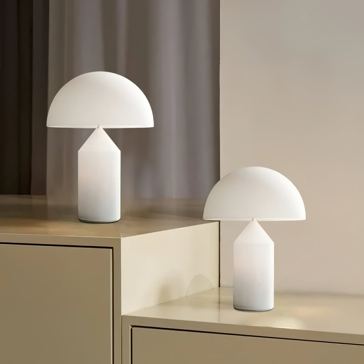 Atollo Alabaster Table Lamp | Luxury Natural Stone Dome Statement Light