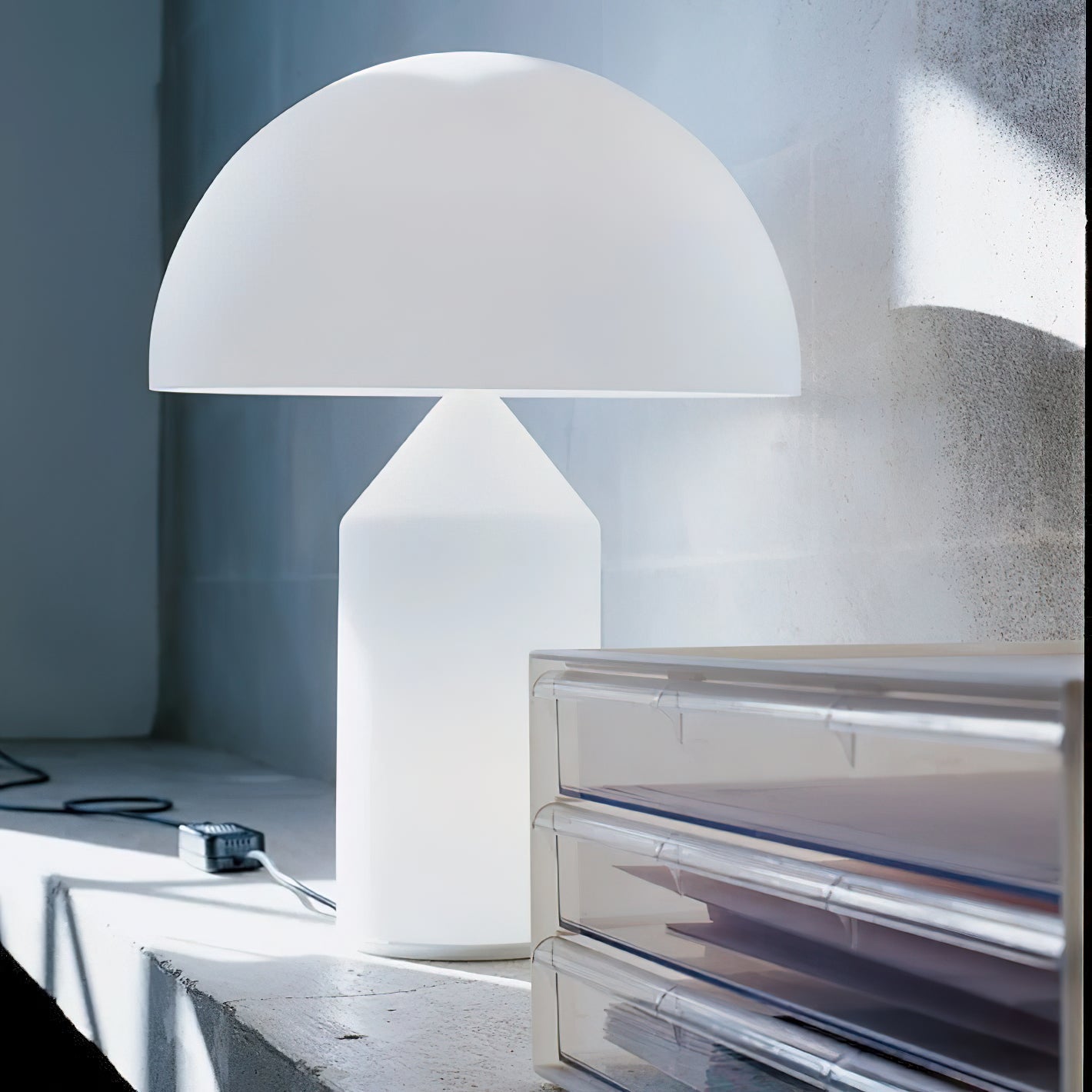 Atollo Alabaster Table Lamp | Luxury Natural Stone Dome Statement Light