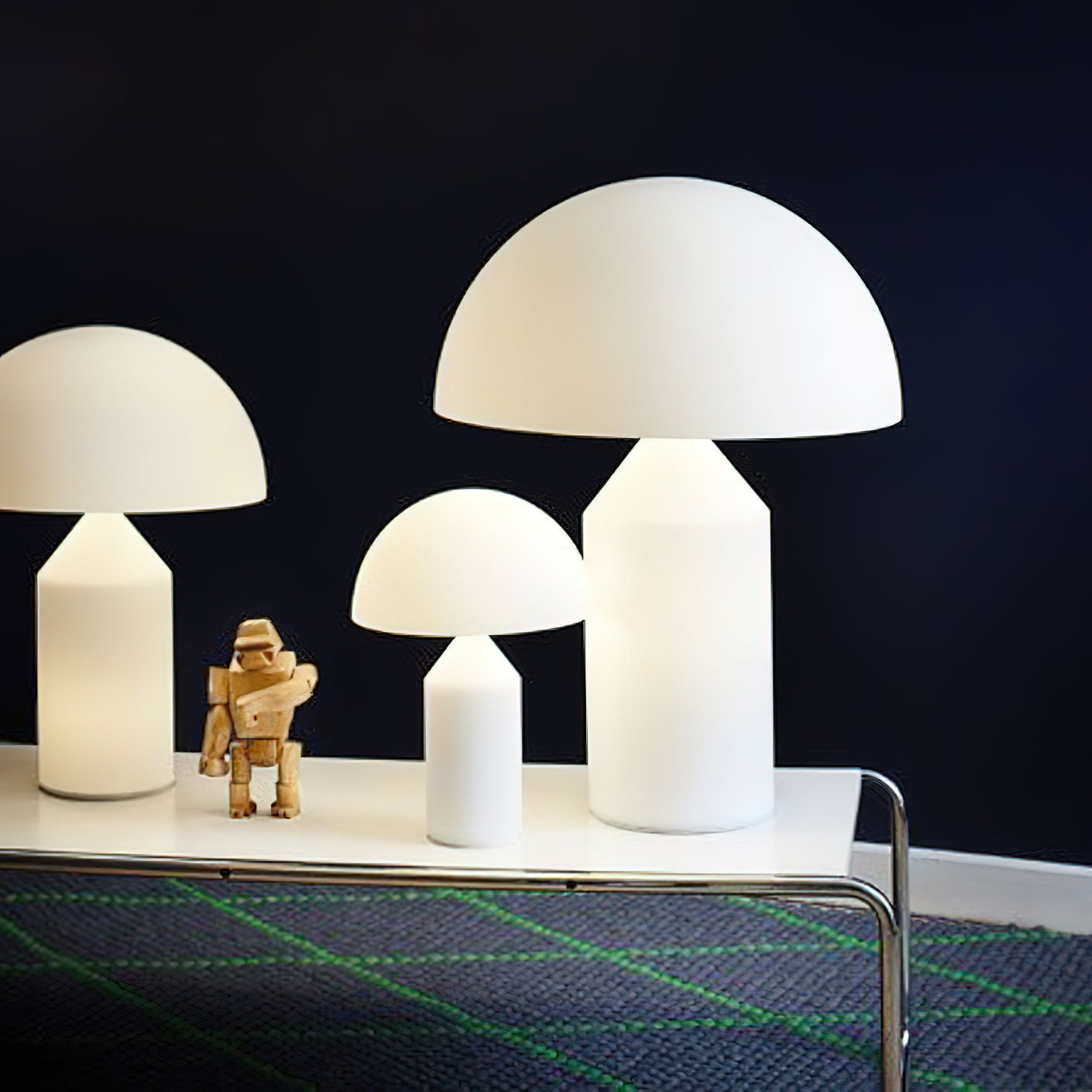 Atollo Alabaster Table Lamp | Luxury Natural Stone Dome Statement Light